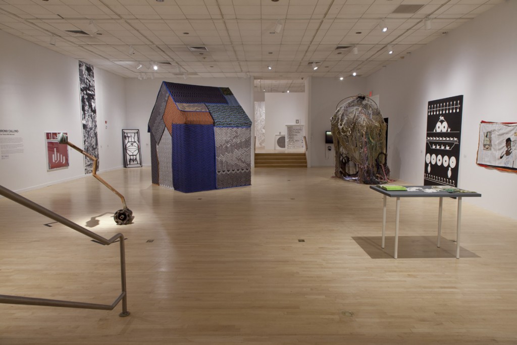 Gallery 1, work by (l-r) Rob Swainston, David J. Wilson, Carlos Rigau, Ryan Turley, Maria Hupfield, David Gregory Wallace, Brian ZegeerTammy Nguyen, and Tim Clifford